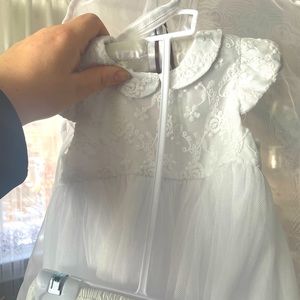 Christening girl dress set